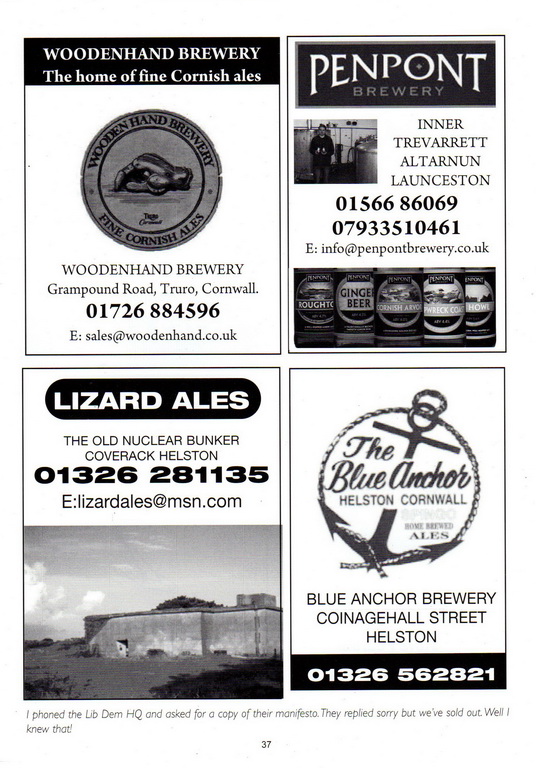 10th (2013) Lostwithiel Charity Beer Festival Programme